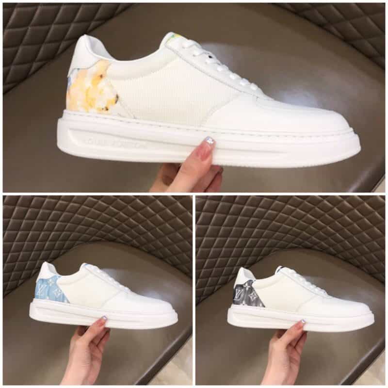 LV/路易威登 粒面小牛皮拼接帆布Beverly Hills运动鞋