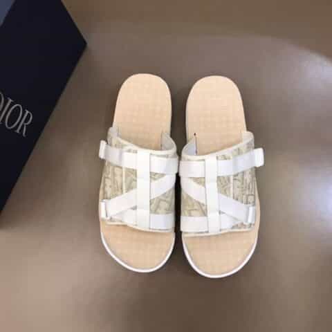 Dior迪奥 经典黑色Dior Oblique 提花高端男士沙滩拖鞋