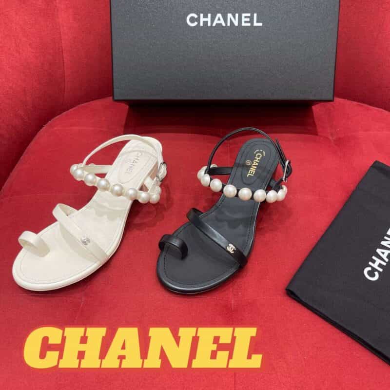 Chanel香奈儿 2021春夏新款珍珠后带凉鞋