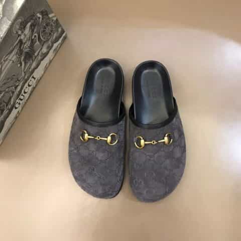 Gucci古驰 经典马衔扣G家夏季男士沙滩拖鞋