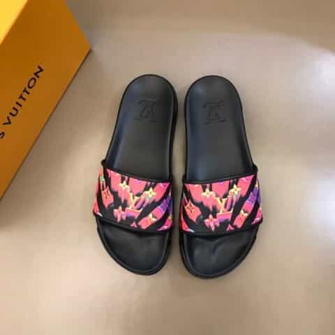 LV/路易威登 鞋面选用进口原版印花高端男士拖鞋