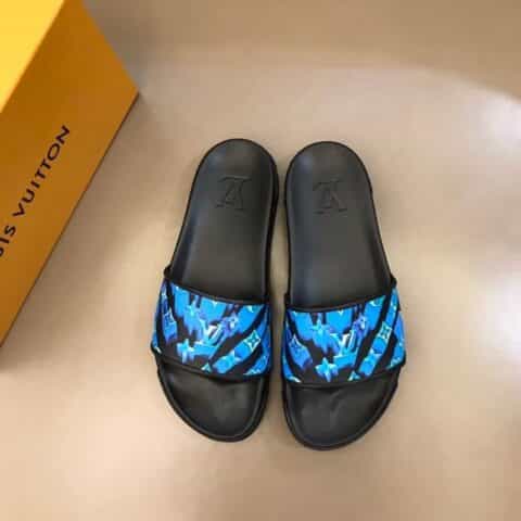 LV/路易威登 鞋面选用进口原版印花高端男士拖鞋