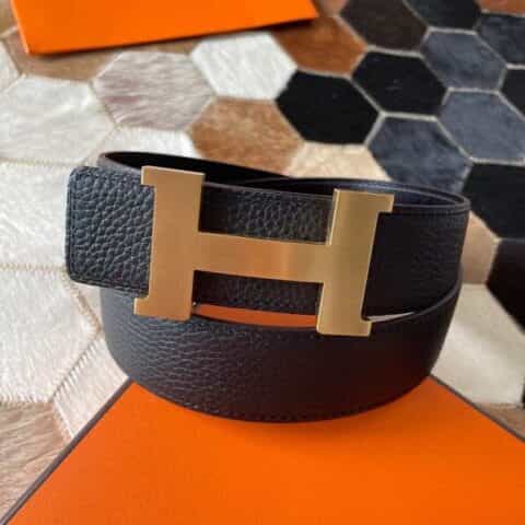 Hermès爱马仕 专用料Togo皮制作金属工艺38mm腰带