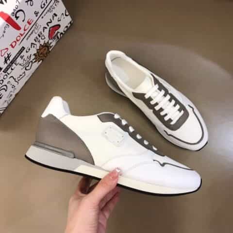 D& G 杜嘉班纳 头层柔软小牛皮内里撞色牛皮拼接新品奢潮运动鞋