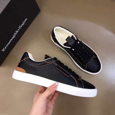 Zegna/杰尼亚 原版小牛皮革鞋面新款男士休闲鞋
