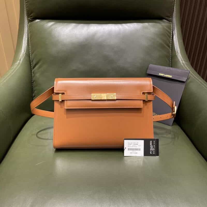 Saint laurent Ysl Manhattan焦糖色牙签纹曼哈顿法棍包579271
