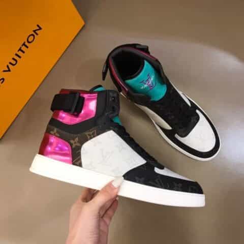 LV/路易威登 进口原单精品L 男士RIVOLI炫彩高帮运动靴