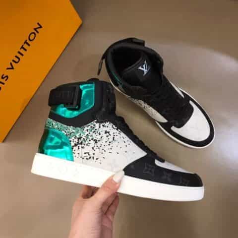 LV/路易威登 进口原单精品L 男士RIVOLI炫彩高帮运动靴