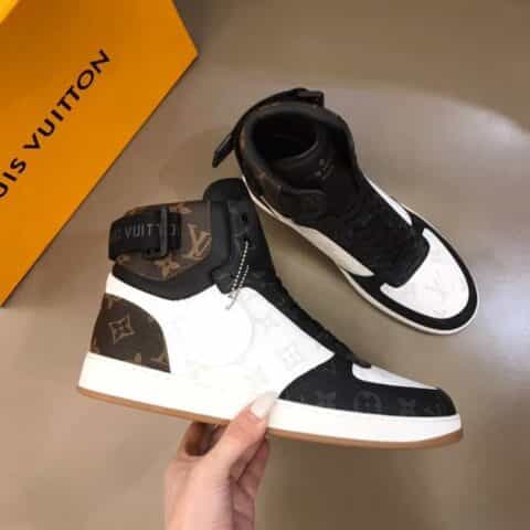 LV/路易威登 进口原单精品L 男士RIVOLI炫彩高帮运动靴