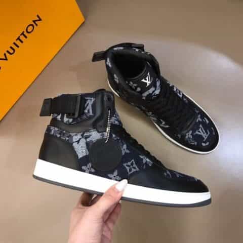 LV/路易威登 进口原单精品L 男士RIVOLI炫彩高帮运动靴
