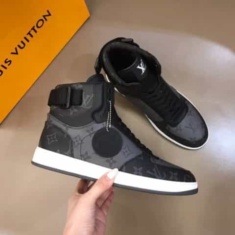 LV/路易威登 进口原单精品L 男士RIVOLI炫彩高帮运动靴