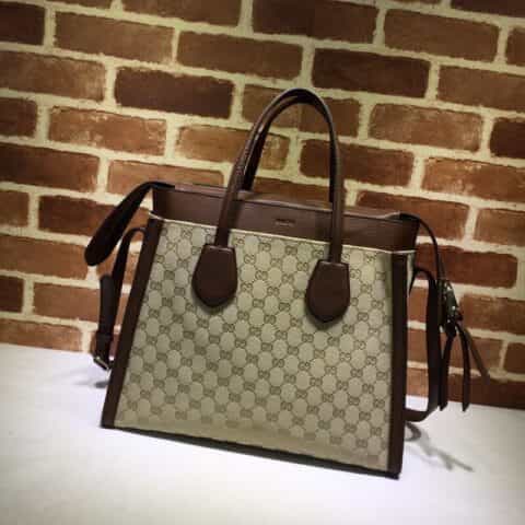 GUCCI古驰手袋购物袋 e帆布GG面料分层购物袋370822