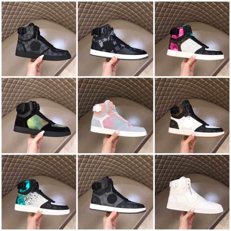 LV/路易威登 进口原单精品L 男士RIVOLI炫彩高帮运动靴