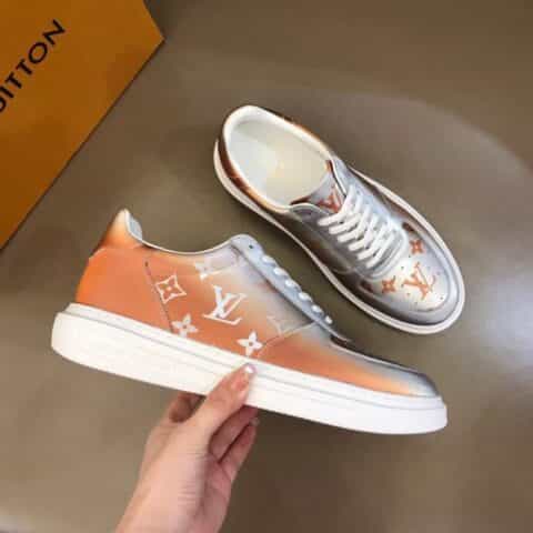 LV/路易威登 冰丝真皮材质Beverly Hills 新品男士运动鞋