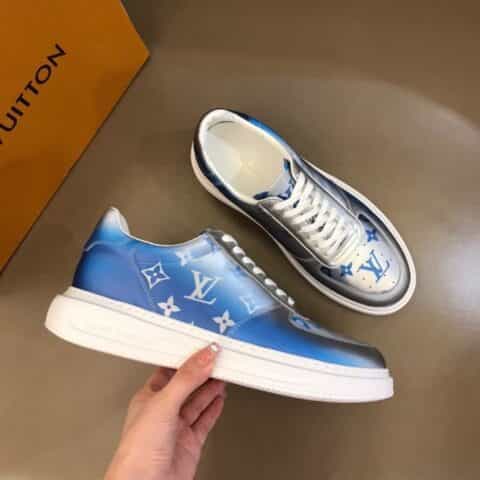 LV/路易威登 冰丝真皮材质Beverly Hills 新品男士运动鞋