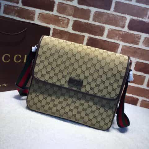 GUCCI古驰双G高级人造帆布单肩包233052