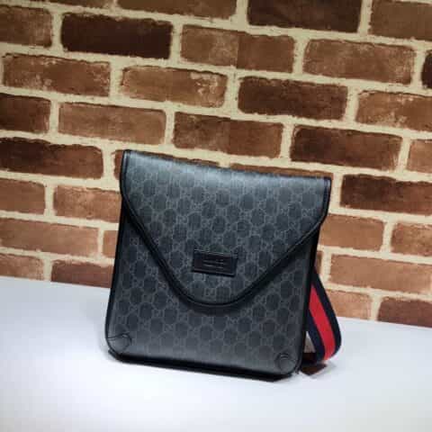 GUCCI古驰帆布GG织花单肩斜挎包599521