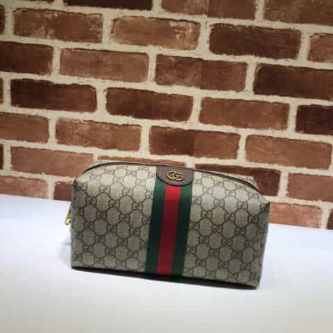 GUCCI古驰男士双G帆布红绿条纹手包572767