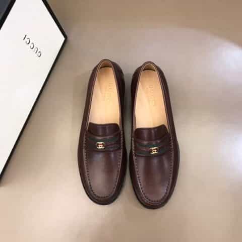 GUCCI古驰  进口开边珠牛皮原单级男士正装休闲皮鞋