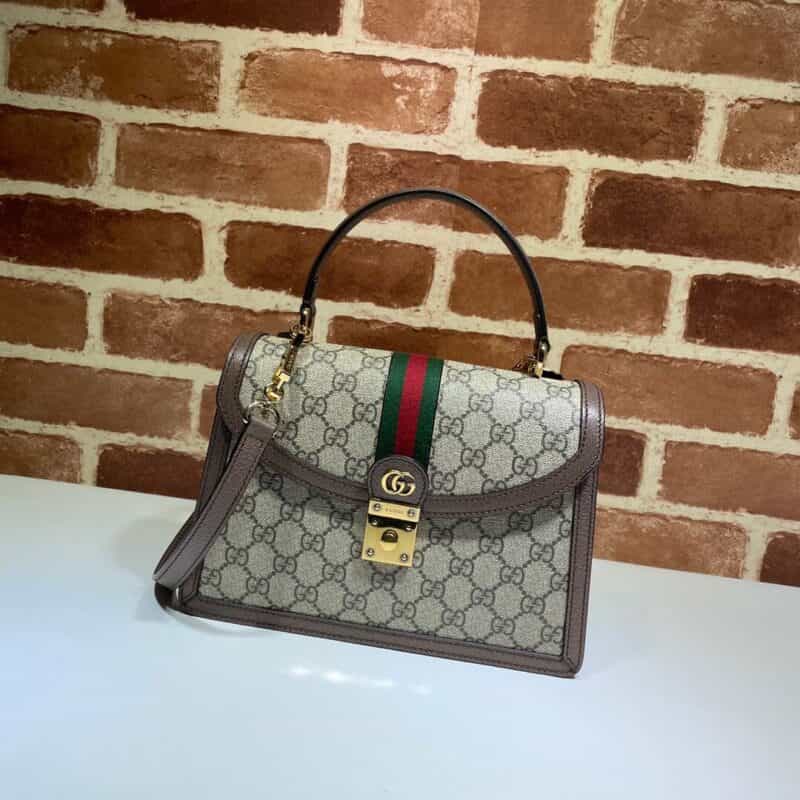 GUCCI古驰Ophidia系列织带小号手提包651055