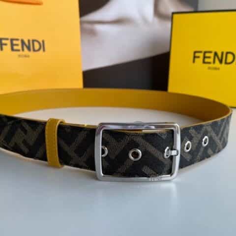 FENDI芬迪   FF图案饰有针扣3.5cm男生腰带