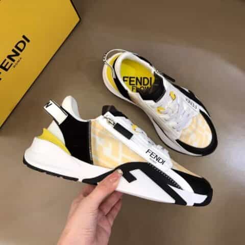 FENDI芬迪   F D春夏新品男士一脚蹬运动鞋