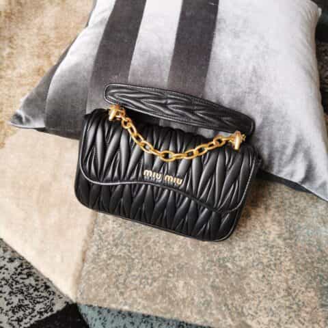 MIUMIU缪缪顶级进口Matelasse小羊皮单肩斜挎包5BD140