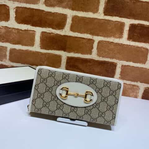 GUCCI古驰1955马衔扣全拉链钱包621889
