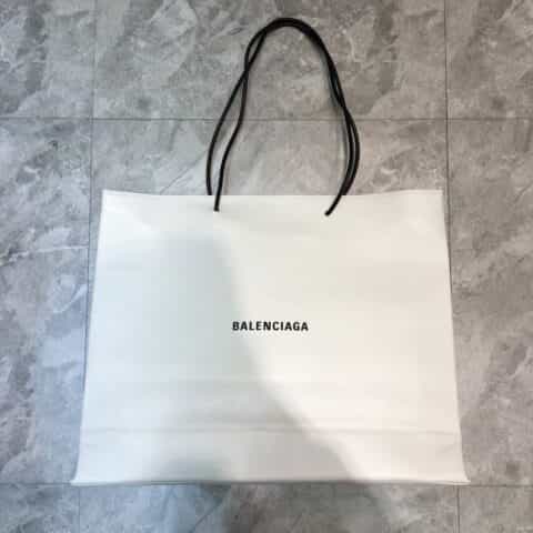 BALENCIAGA巴黎世家进口头层荔枝纹皮购物袋