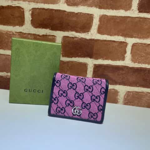 GUCCI古驰GG Multicolor系列GG Marmont卡包466492