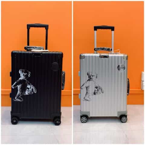 Rimowa日默瓦Steiff 泰迪熊限量版铝镁合金材质四轮拉杆箱