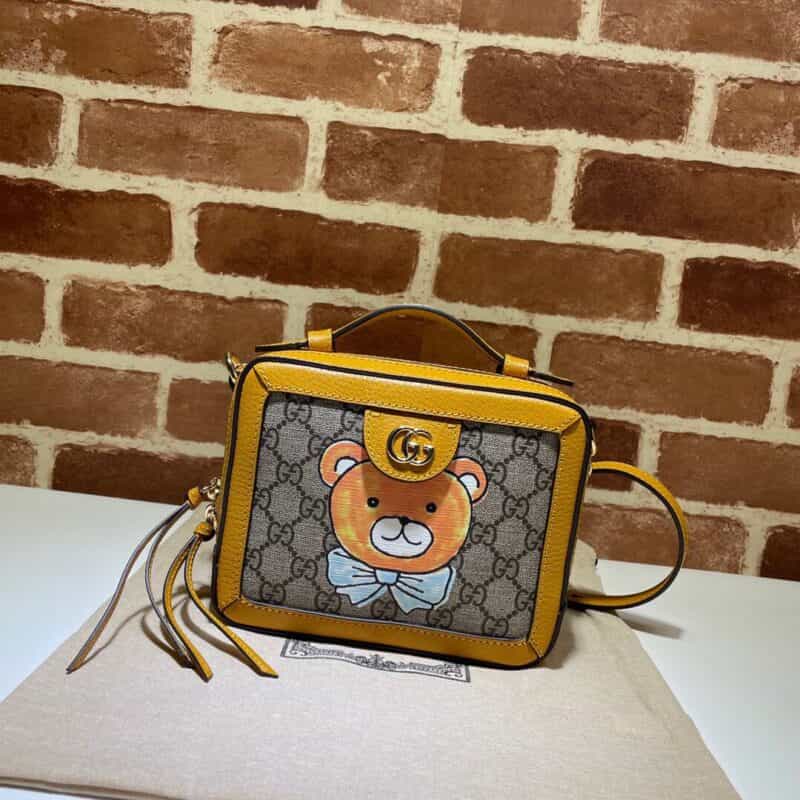 GUCCI古驰小熊图案GG迷你肩背包602576