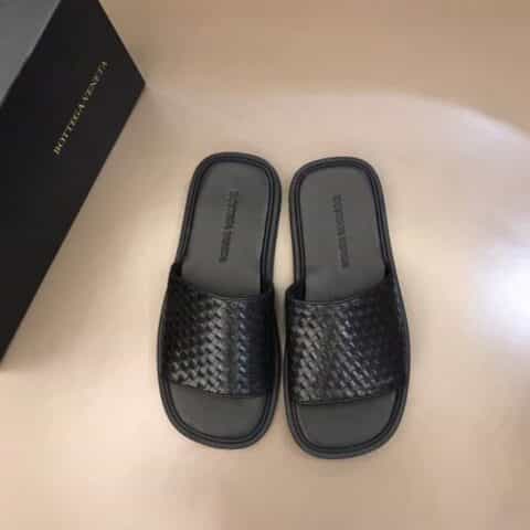 BV葆蝶家 2021春夏真皮编织进口牛皮拖鞋