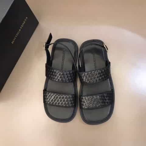 BV葆蝶家 2021春夏真皮编织进口牛皮拖鞋
