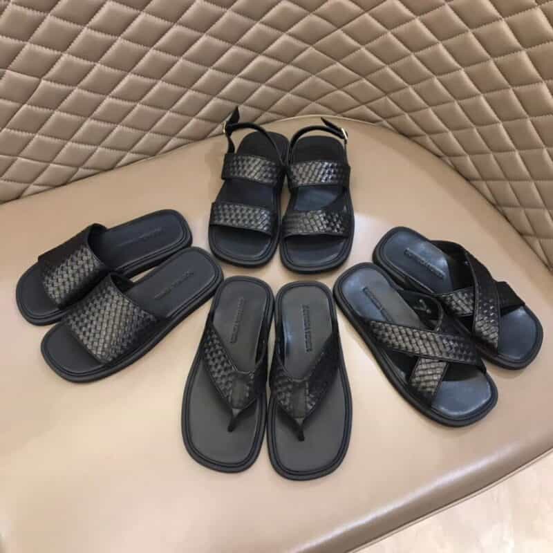 BV葆蝶家 2021春夏真皮编织进口牛皮拖鞋