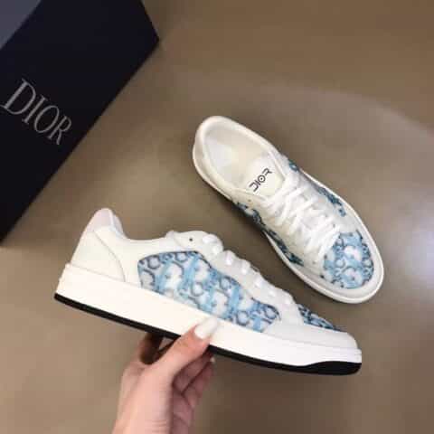 DIOR迪奥 透气网纱拼接头层牛皮低帮B27休闲运动鞋