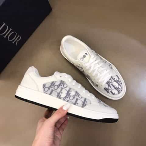 DIOR迪奥 透气网纱拼接头层牛皮低帮B27休闲运动鞋