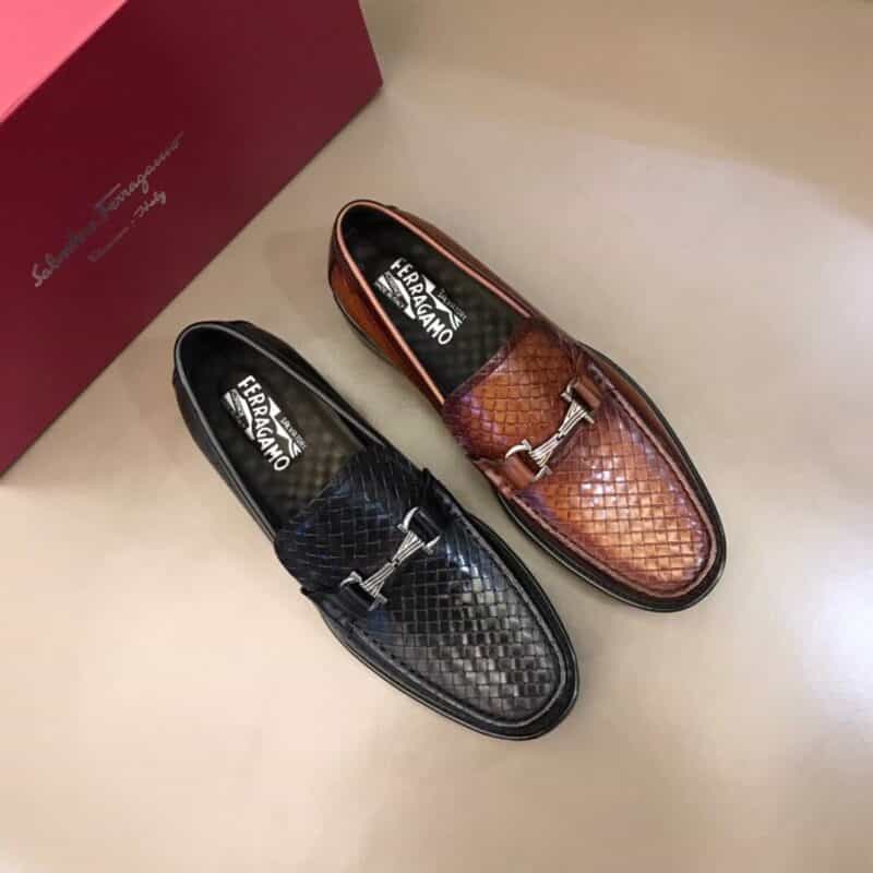 Salvatore Ferragam菲拉格慕 男士厚底休闲乐福鞋