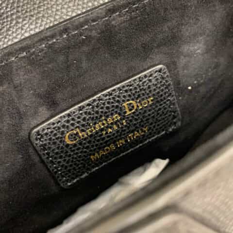 Dior Classic Saddle Bag 掌纹小牛皮马鞍包 小号黑色