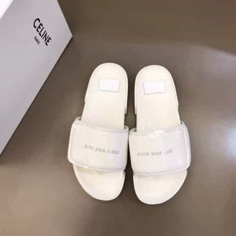 Celine塞琳   鞋面喷墨艺术涂鸦装饰帆布情侣拖鞋
