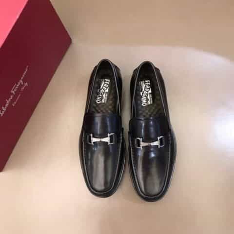 Salvatore Ferragam菲拉格慕 进口小牛皮制成男士厚底休闲乐福鞋