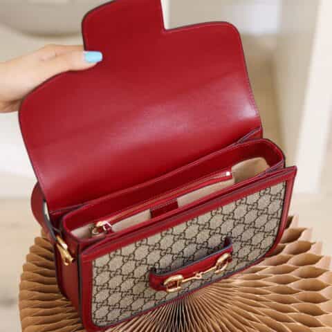 Gucci Horsebit 1955马鞍包 602204红色