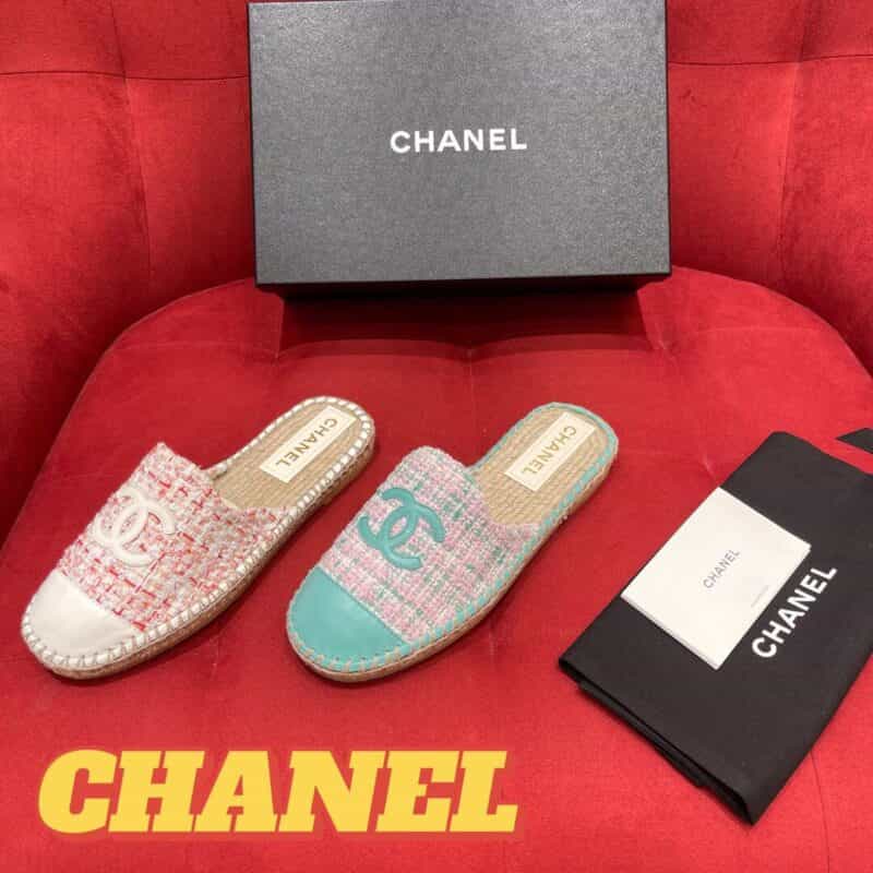 chanel香奈儿   毛线提花编织渔夫鞋半拖