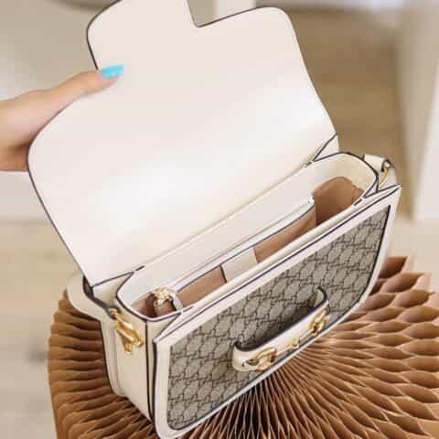 Gucci Horsebit 1955马鞍包 602204白色