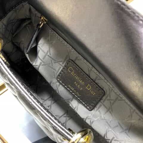 Dior ABC字母款四格戴妃包 2219银色
