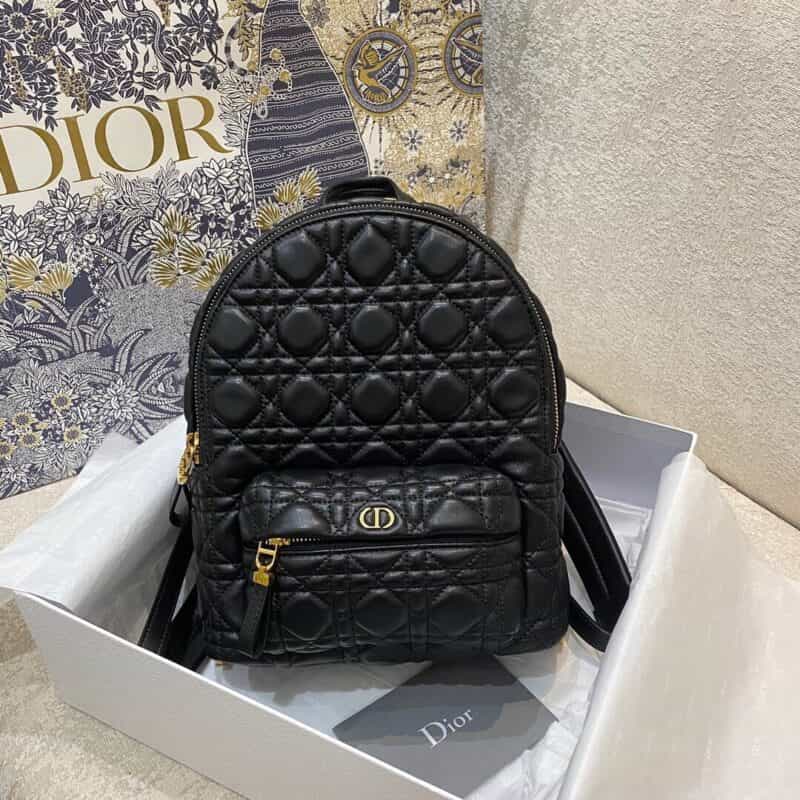 Dior 菱格羊皮全皮双肩包 大号