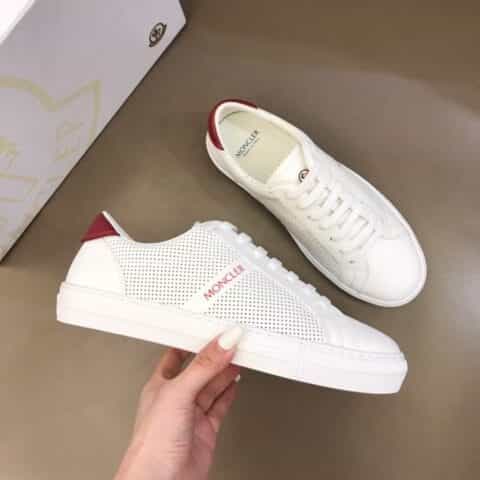 Moncler/盟可睐 意大利进口雾面牛皮黑色 白色官网同步新款小白鞋