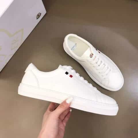 Moncler/盟可睐 意大利进口雾面牛皮黑色 白色官网同步新款小白鞋