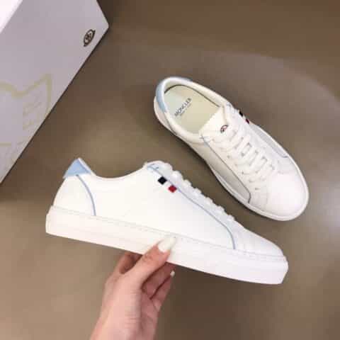 Moncler/盟可睐 意大利进口雾面牛皮黑色 白色官网同步新款小白鞋