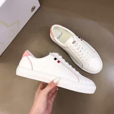 Moncler/盟可睐 意大利进口雾面牛皮黑色 白色官网同步新款小白鞋